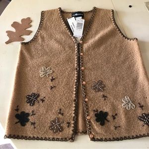 NWT Vintage 80’ 90’Sag Harbor Boiled Wool Vest S